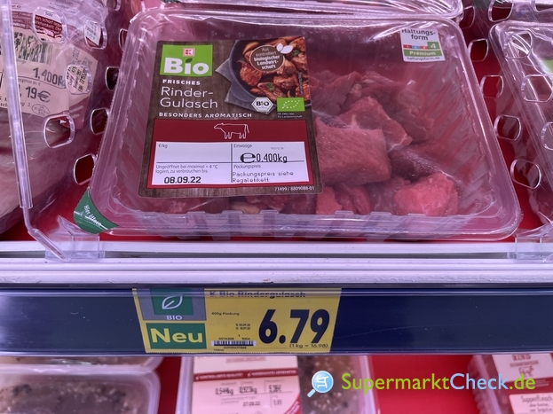 Metzgerfrisch Frisches Rindergulasch: Preis, Angebote & Bewertungen | Billiger Montag
