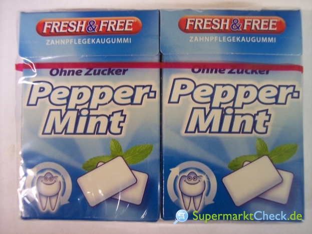 Foto von Fresh & Free Pepper Mint Zahnpflegekaugummi 