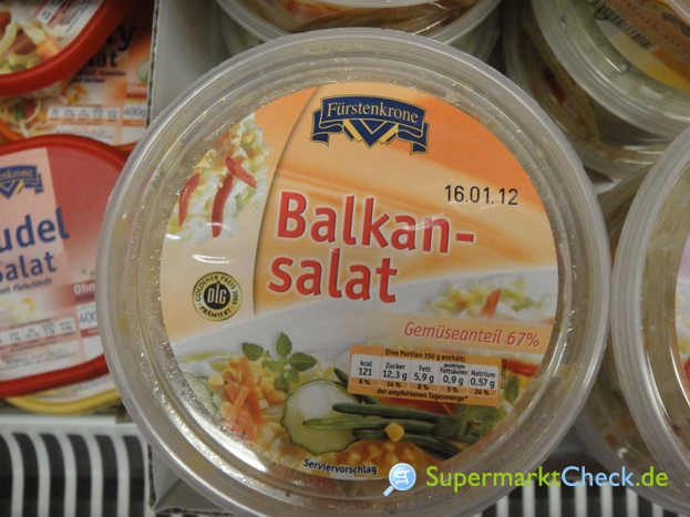 Fürstenkrone Balkansalat: Preis, Angebote, Kalorien &amp; Nutri-Score