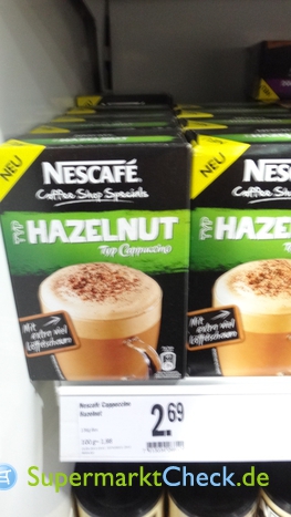 Foto von Nestle Coffee Shop Specials Typ Hazelnut Typ Cappucino