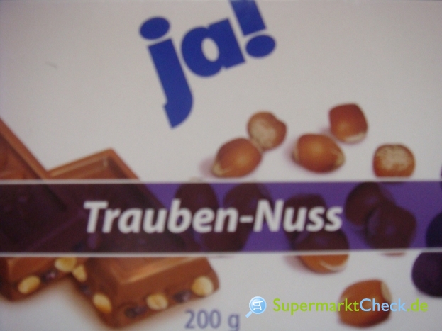 Foto von ja! Edelrahm Trauben-Nuss Schokolade