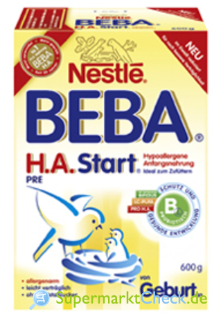 Foto von Nestle Beba H.A. Start Hypoallergene Anfangsnahrung