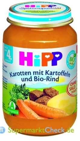 Foto von Hipp Karotten mit Kartoffeln und Bio-Rind