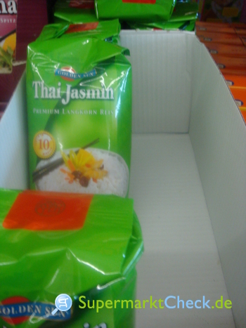 Golden Sun Thai Angebote & Langkorn Kalorien Jasmin Premium Reis: Preis