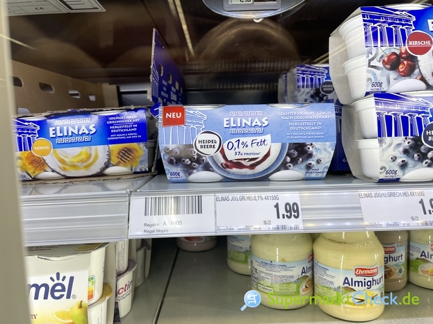 Foto von Elinas leichter Joghurt-Genuss nach griechischer Art Heidelbeere 0,1 % Fett 4 x 150 g