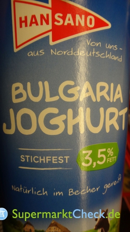 Foto von Hansano Bulgaria Joghurt 3,5% 500g