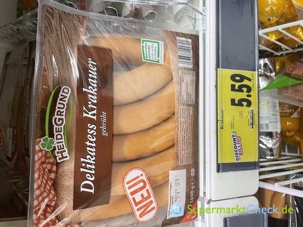 HeideGrund Delikatess Krakauer gebrüht: Preis, Angebote, Kalorien &  Nutri-Score