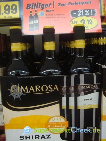 Cimarosa Shiraz Australien Rotwein trocken: Preis, Angebote & Bewertungen