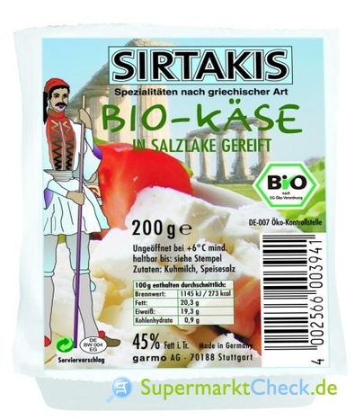 Foto von SIRTAKIS Bio-Käse in Salzlake 
