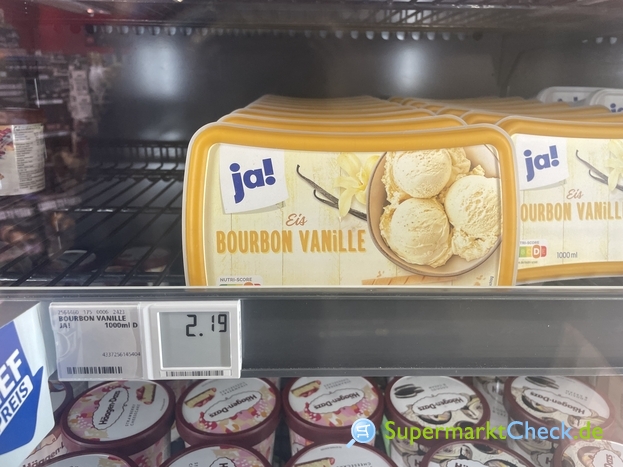 Foto von ja! Eiscreme Bourbon-Vanille 1000ml