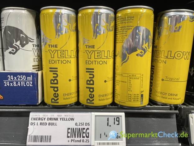 Foto von Red Bull Energy Drink Yellow Edition 0,25 l