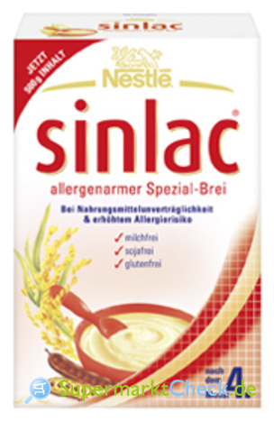Foto von Nestle Sinlac allergenarmer Spezial-Brei
