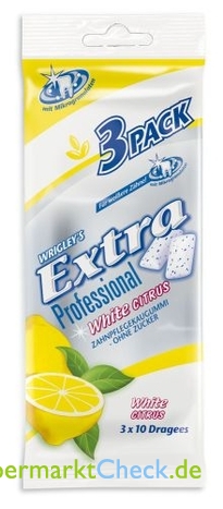 Foto von Wrigley Extra Professional White Citrus 3-er Pack