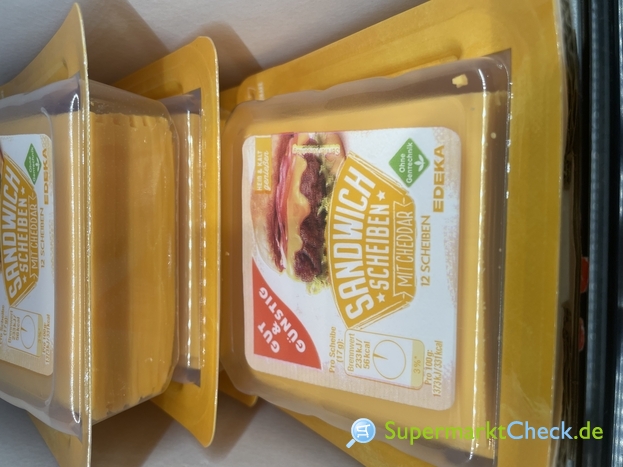 Foto von GUT&GÜNSTIG Sandwichscheiben Cheddar 45% Fett i. Tr. 200 g
