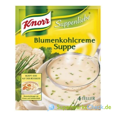 Foto von Knorr Suppenliebe  Blumenkohlcreme Suppe
