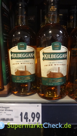 Foto von Kilbeggan Irish Whisky 