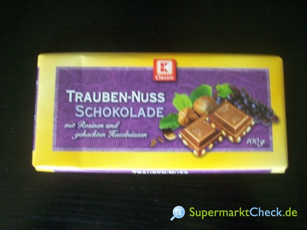 Foto von K Classic Trauben-Nuss Schokolade