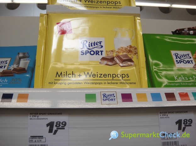 Foto von Ritter Sport Milch + Weizenpops