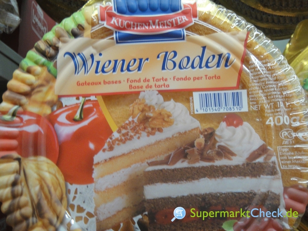 Kuchenmeister Wiener Boden 400g Hell: Preis, Angebote, Kalorien &amp; Nutri ...
