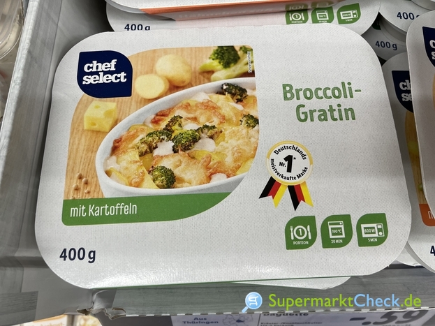 chef select Broccoli Gratin: & Preis, Nutri-Score Angebote, Kalorien