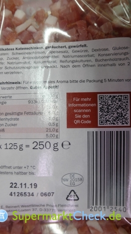 Dulano Delikatess Katenschinken 2 x 125 g: Preis, Angebote, Kalorien &  Nutri-Score | Billiger Montag