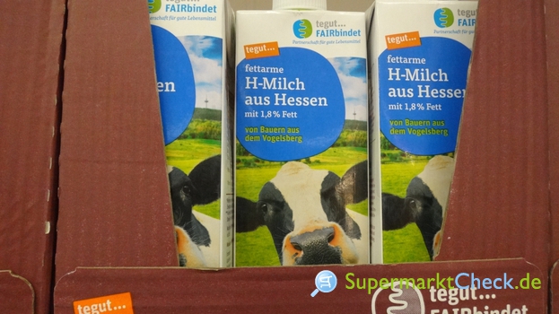 Foto von tegut fettarme H-Milch aus Hessen