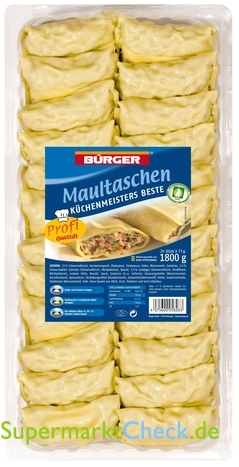 Bürger Küchenmeister Maultaschen Preis, Bewertungen & Beste: Angebote