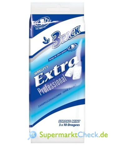 Foto von Wrigleys Extra Professional Strong Mint 3-er Pack