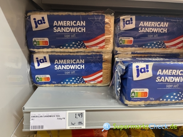 Foto von Ja! American Sandwich Toast 750g