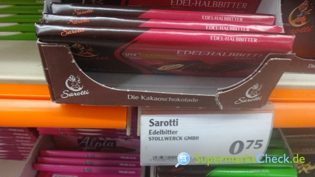 Foto von Sarotti Edel-Halbbitter Schokolade