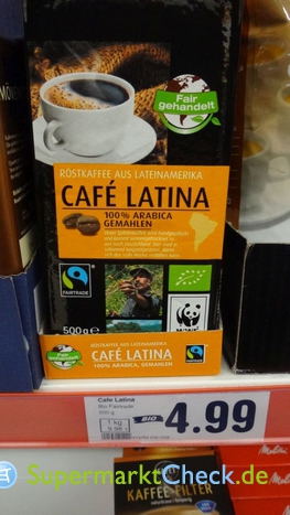 Foto von Cafe Latina Bio Fairtrade Röstkaffee gemahlen