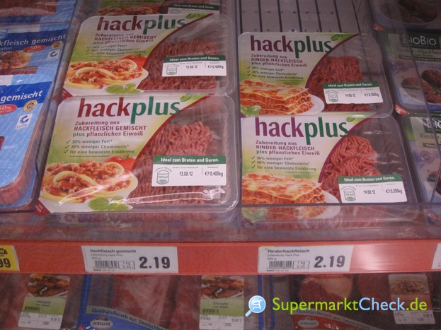 Foto von hackplus Zubereitung aus Hackfleisch gemischt