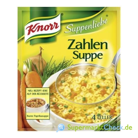 Foto von Knorr Suppenliebe Zahlen Suppe