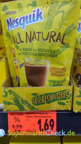 Foto von Nestle Nesquick All Natural Kakao Getränkepulver