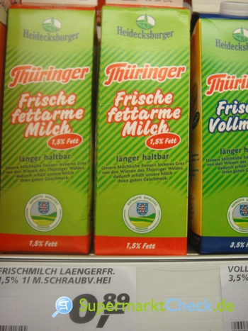 Foto von Heidecksburger Frische fettarme Milch