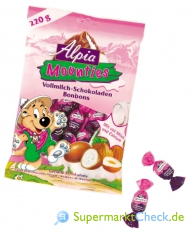 Foto von Alpia Mounties Schokoladen Bonbons