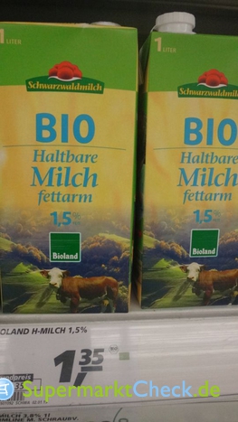 Foto von Schwarzwaldmilch Bioland Haltbare Milch fettarm