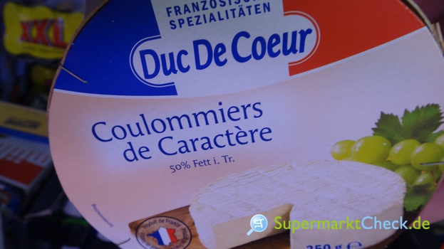 Duc de Coeur Fett Coulommiers Weichkäse Tr.: & Angebote, i. de Kalorien 50% Preis, Caractere Nutri-Score