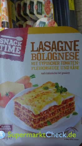 Snack Time Lasagne Bolognese: Preis, Angebote, Kalorien & Nutri-Score