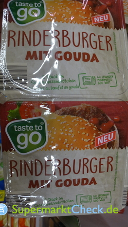 Foto von taste to go Rinderburger mit Gouda