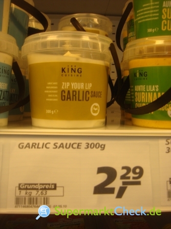 Foto von King Cuisine Zip Your Lip Garlic Sauce