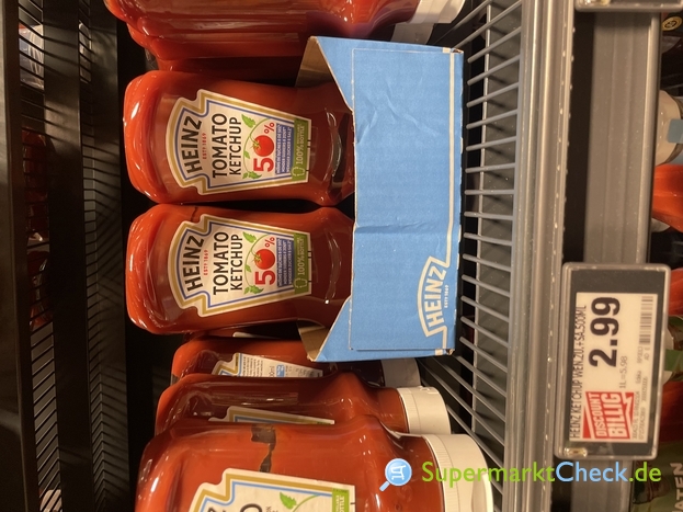 Foto von Heinz Tomato Ketchup 50% weniger Zucker & Salz 500ml