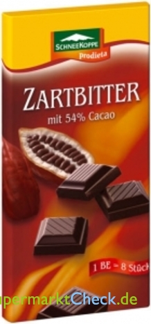 Foto von Schneekoppe Diät Schokolade Zartbitter