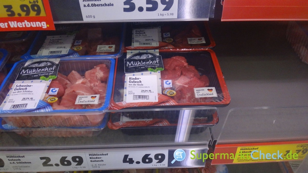 Metzgerfrisch Frisches Rindergulasch: Preis, Angebote & Bewertungen