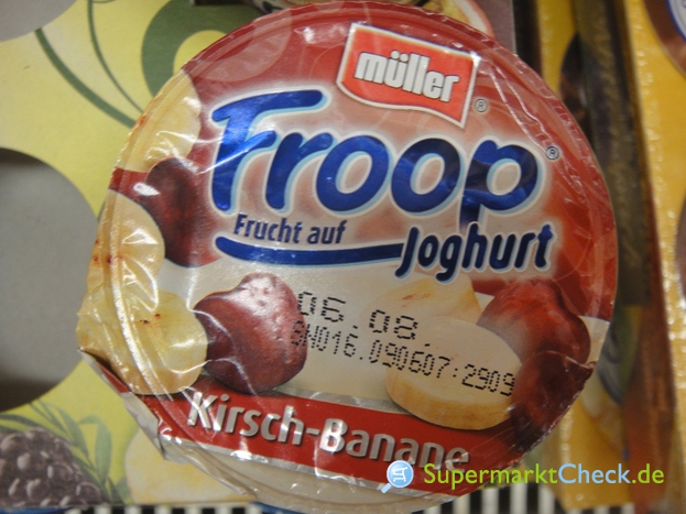 Foto von Müller Froop Frucht auf Joghurt 