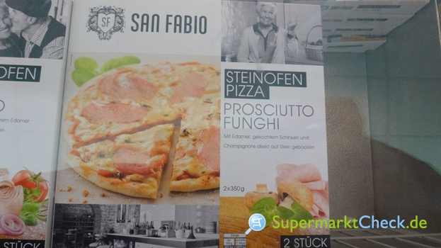 Foto von San Fabio Steinofen Pizza Prosciutto Funghi