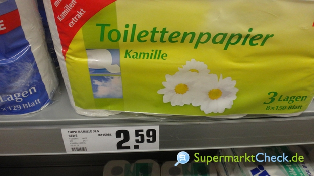 Foto von Rewe Toilettenpapier Kamille