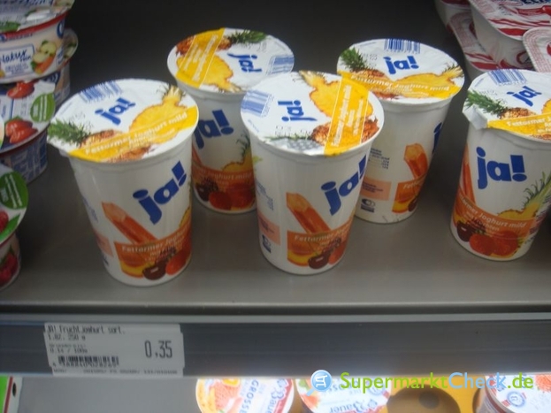 ja! Joghurt fettarm Ananas, 1,8 % Fett: Preis, Angebote &amp; Bewertungen