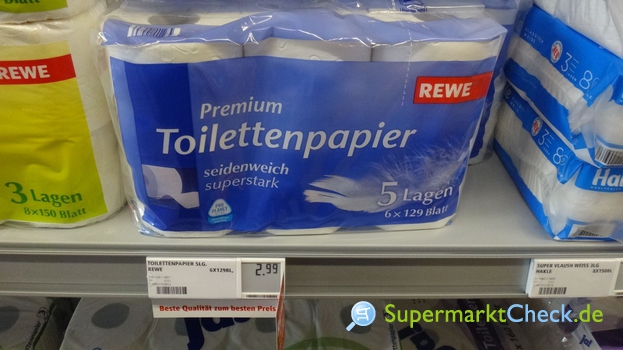 Foto von Rewe Premium Toilettenpapier 