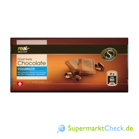 Foto von real Selection Finest Swiss Chokolate Vollmilch